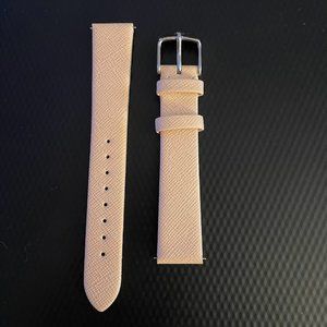 Genuine Michele 16mm Peach Leather Watch Band NEW/Never-Worn